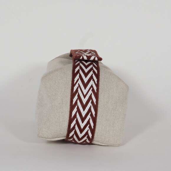 Hermès Bride-a-Brac S Cotton Canvas Travel Pouch with Embroidered H & Top Handle - Picture 3 of 14